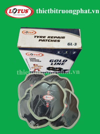 Miếng vá dùng cho lốp bố chéo Lotus Ấn Độ GL3 (lục giác 125MM) 10 miếng/hộp