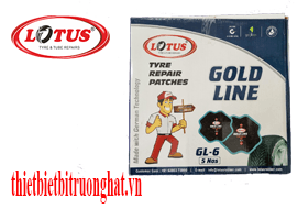 Miếng vá dùng cho lốp bố chéo Lotus Ấn Độ GL6 (lục giác 240MM) - 5 miếng/hộp