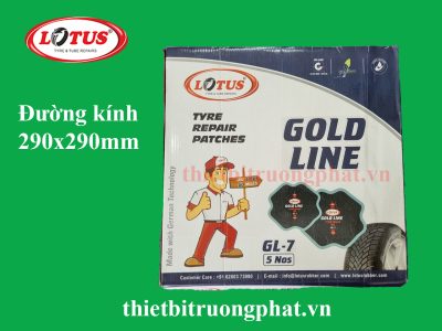Miếng vá dùng cho lốp bố chéo Lotus Ấn Độ GL7 (lục giác 290MM) - 5 miếng/hộp