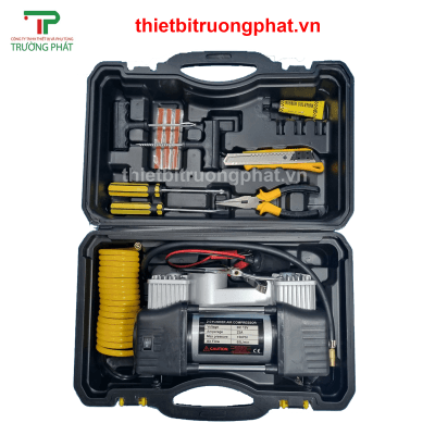 Bơm lốp dự phòng xe ô tô loại 2 xi lanh-Có phụ kiện