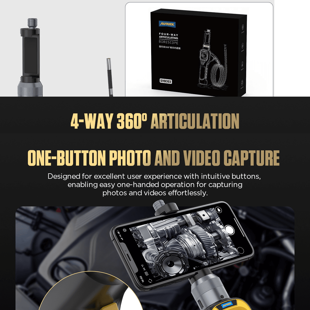 Camera nội soi Autool SVB303 Camera nội soi Autool SVB303