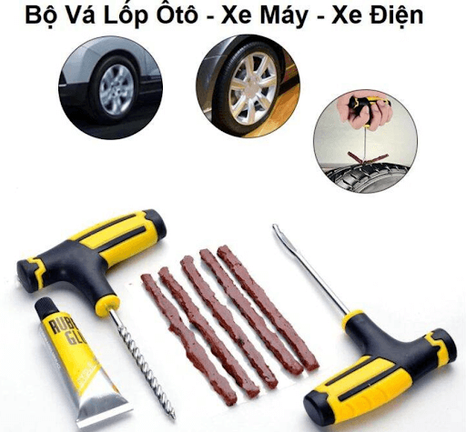 Bộ dụng cụ vá lốp xe không săm
