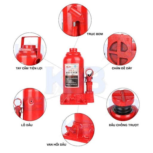 Nguyên lý hoạt động của con đội thủy lực