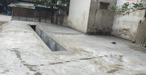 Bệ bê tông rửa xe