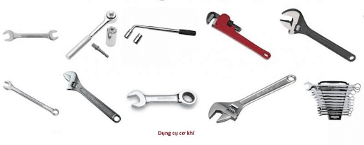 Dụng cụ kim khí cầm tay là nhóm phổ biến nhất, sử dụng trong sửa chữa hoặc chế tạo đơn giản